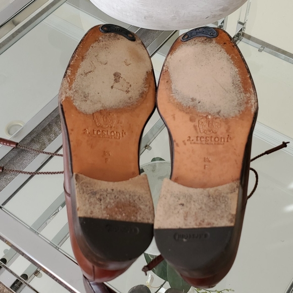MEN'S A. TESTONI BROWN LEATHER SHOES ITALY - Picture 6 of 6